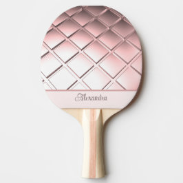 Raquete De Ping Pong Waffle rosa Dourado Personalizado