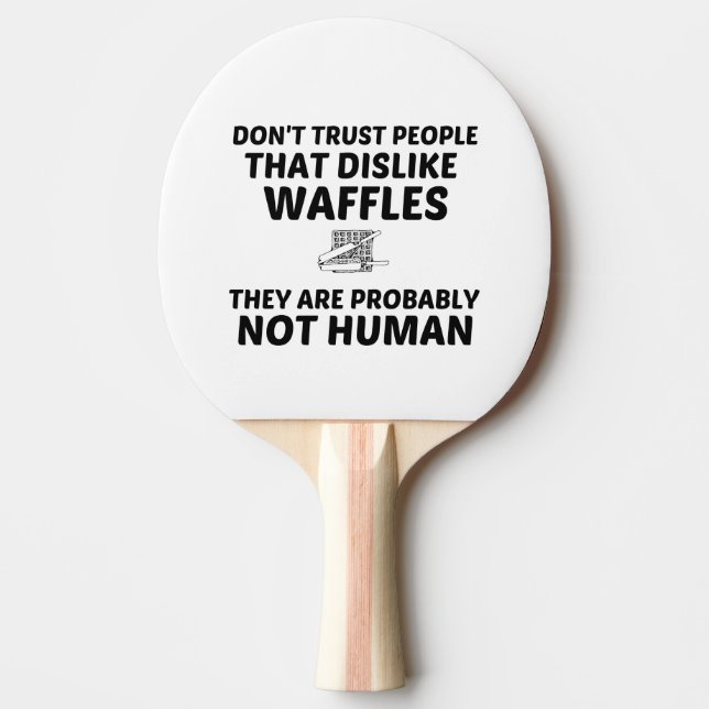 RAQUETE DE PING PONG WAFFLS NÃO GOSTA DE HUMANO (Frente)