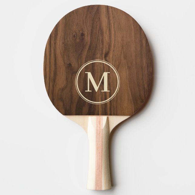 Raquete De Ping Pong Walnut Wood Monogram (Verso)