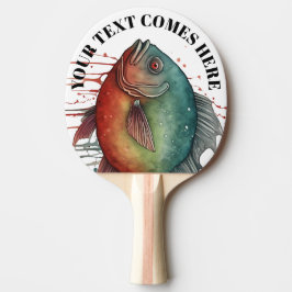 Raquete De Ping Pong Watercolor Series: Piranha