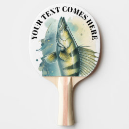 Raquete De Ping Pong Watercolor Series: Zander/Walleye