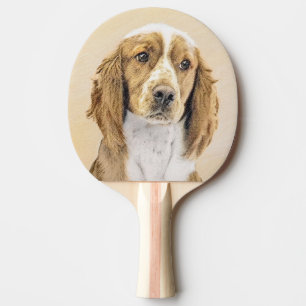Raquete De Ping Pong Welsh Springer Spaniel Painting - Arte Original De