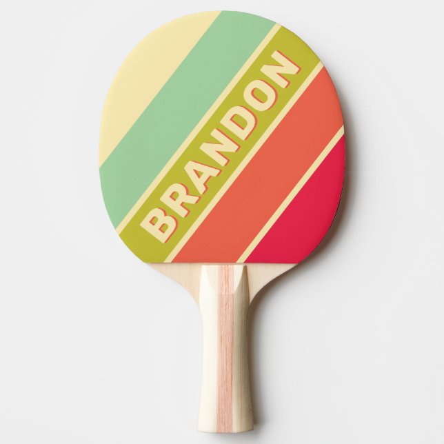 Raquete De Ping Pong Whisper Buttercreme com negrito com Nome (Frente)