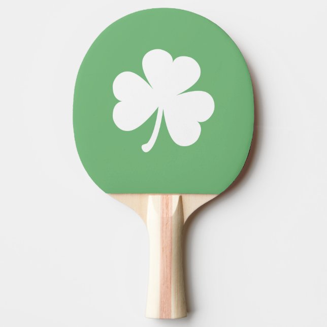 Raquete De Ping Pong White Irish Shamrock | Verde (Frente)