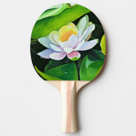 Raquete De Ping Pong White Lily Floral