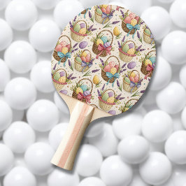 Raquete De Ping Pong Wicker Basket Easter Eggs with Lavender