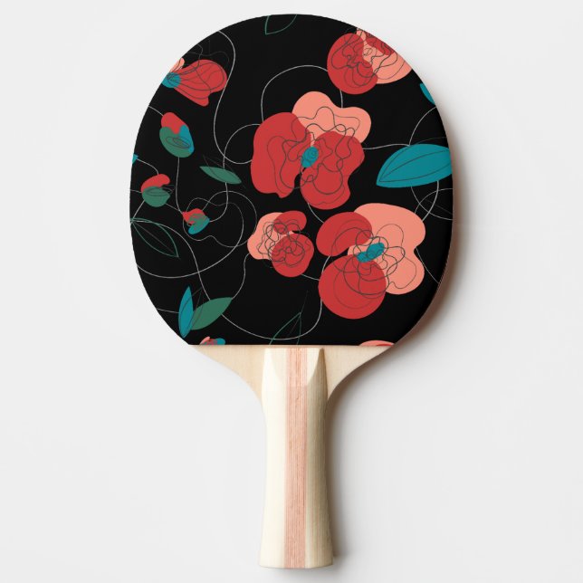 Raquete De Ping Pong Wildflower Wonderland | Fluxos estilizados (Frente)