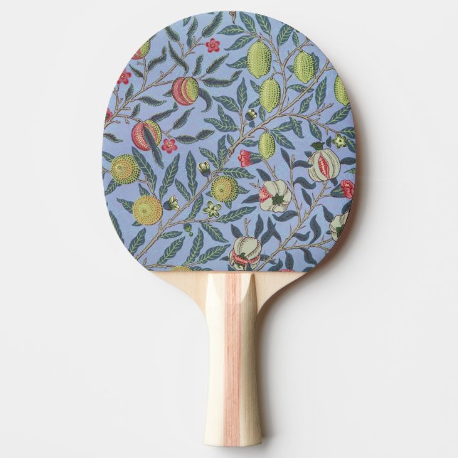 Raquete De Ping Pong William Morris Fruta Pomegranate Blue Ornament (Frente)
