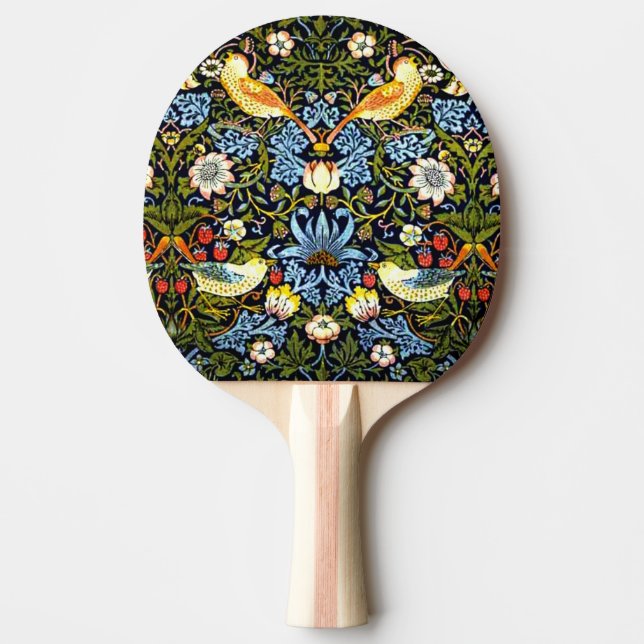 Raquete De Ping Pong William Morris, Strawberry Thief, (Frente)