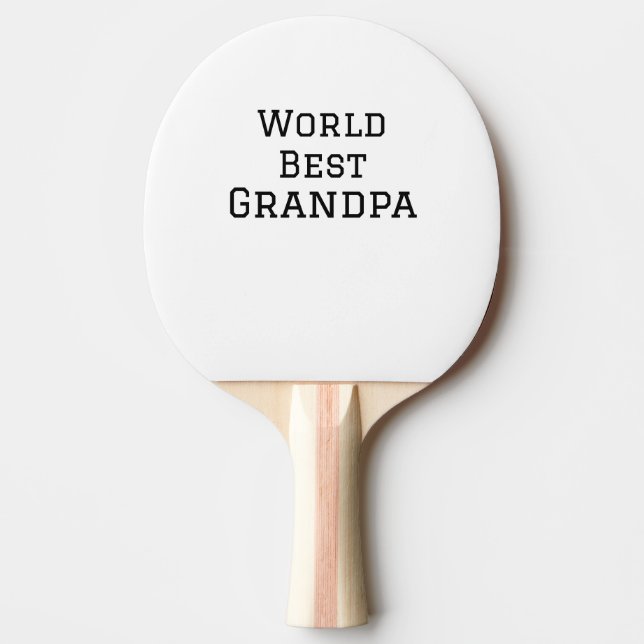 Raquete De Ping Pong World best Grandpa adiciona nome texto esportes te (Frente)