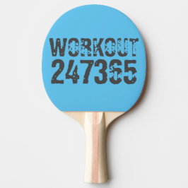 Raquete De Ping Pong Worn out and scratched text Workout 247365 blue