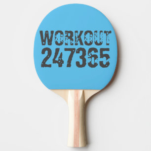 Raquete De Ping Pong Worn out and scratched text Workout 247365 blue