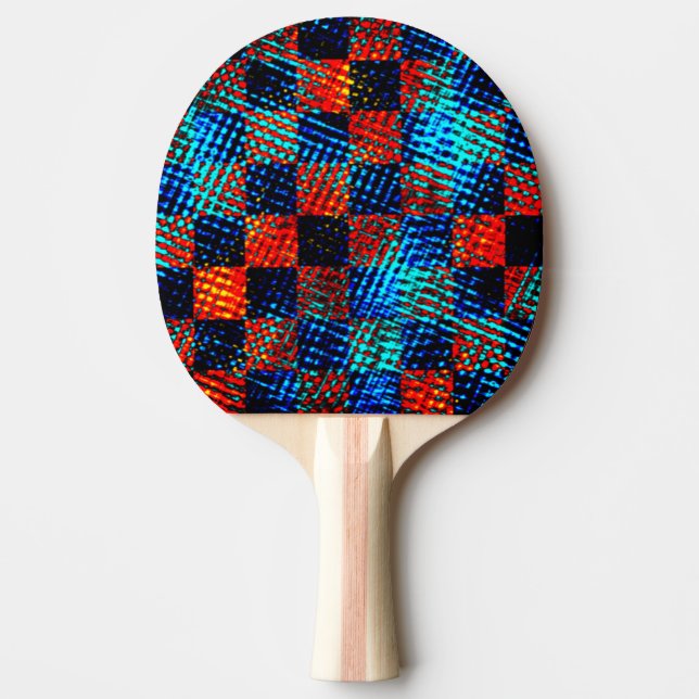 Raquete De Ping Pong Xº azul, laranja escuro, falso sujo (Frente)