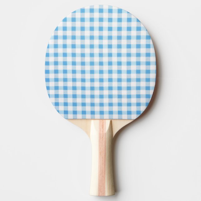Raquete De Ping Pong Xadrez Azul Bebê (Frente)