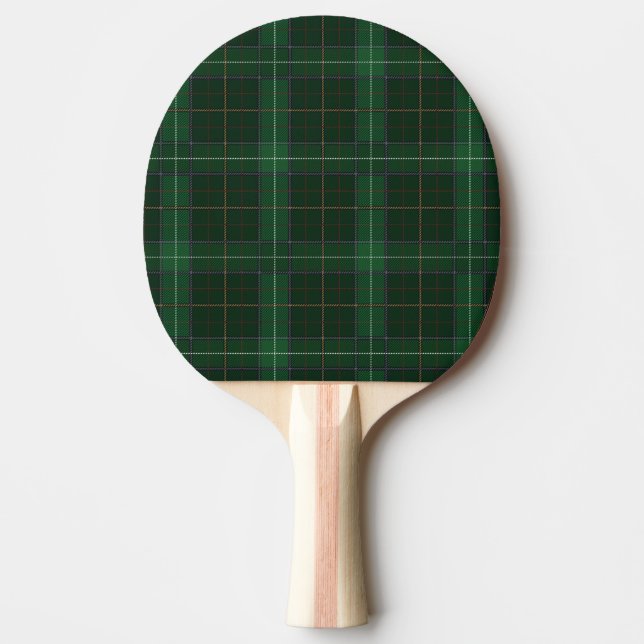 Raquete De Ping Pong Xadrez Clan Walsh Tartan Green Checkered (Frente)
