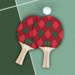 Raquete De Ping Pong Xadrez do Nome do Monograma do Rico Personalizado<br><div class="desc">Nome do Monograma Personalizado Xadrez Ping Pong Paddle</div>
