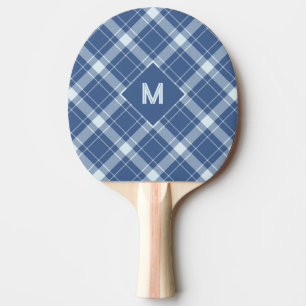 Raquete De Ping Pong Xadrez Monograma Personalizada / Padrão Tartan