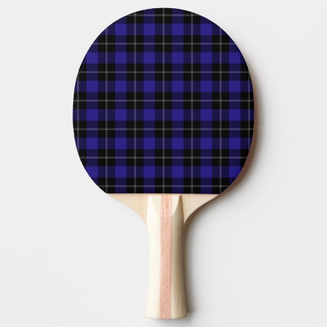Raquete De Ping Pong Xadrez Real Azul Preto (Frente)
