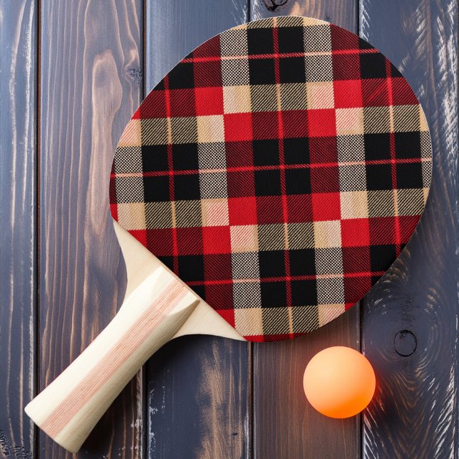 Raquete De Ping Pong Xadrez Vermelho da Noite (Criador carregado)