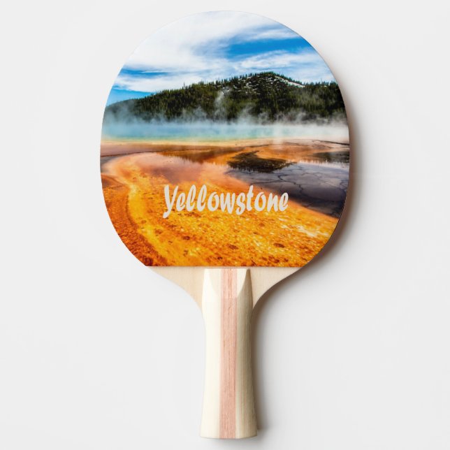 Raquete De Ping Pong Yellowstone National Park Monta Animais Naturais (Frente)