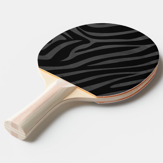 Raquete De Ping Pong Zebra Black e Cinza (Frente inclinada)