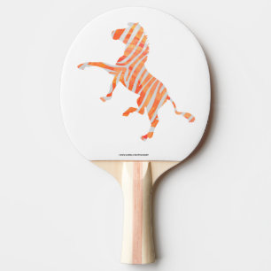 Raquete De Ping Pong Zebra Orange e Impressão branco