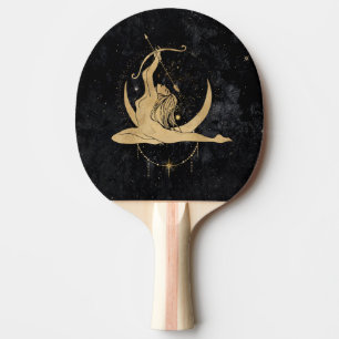 Raquete De Ping Pong Zodiac Goddese Astrologia Sagitário Cósmica Dour