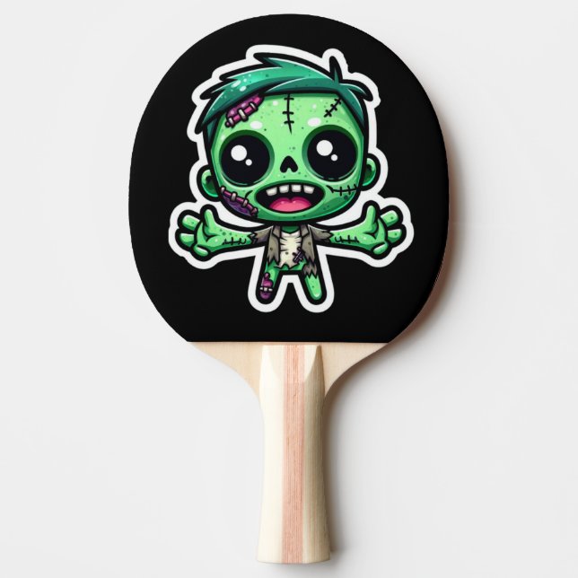 Raquete De Ping Pong Zombie engraçado (Frente)