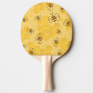 Raquete De Ping Pong Zumbido de Abelhas Mel Cute