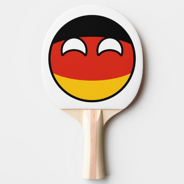 Raquete De Tênis De Mesa Alemanha Geeky de tensão engraçada Countryball (Frente)