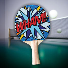 Raquete De Tênis De Mesa Arte Pop de Quadrinhos WHAM!