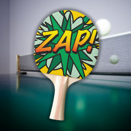 Raquete De Tênis De Mesa Arte Pop de Quadrinhos ZAP Moderno Diversão Modern