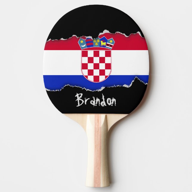 Raquete De Tênis De Mesa Bandeira croata (Frente)