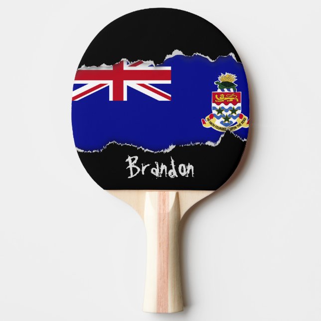 Raquete De Tênis De Mesa Bandeira das Ilhas Cayman (Frente)