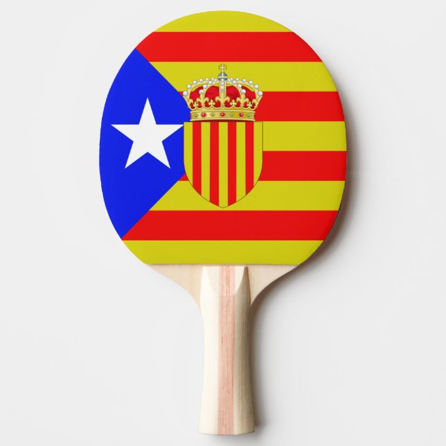 Raquete De Tênis De Mesa Bandeira de Catalonia (Frente)