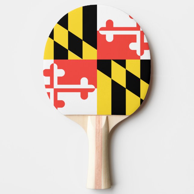 RAQUETE DE TÊNIS DE MESA BANDEIRA DE MARYLAND (Frente)