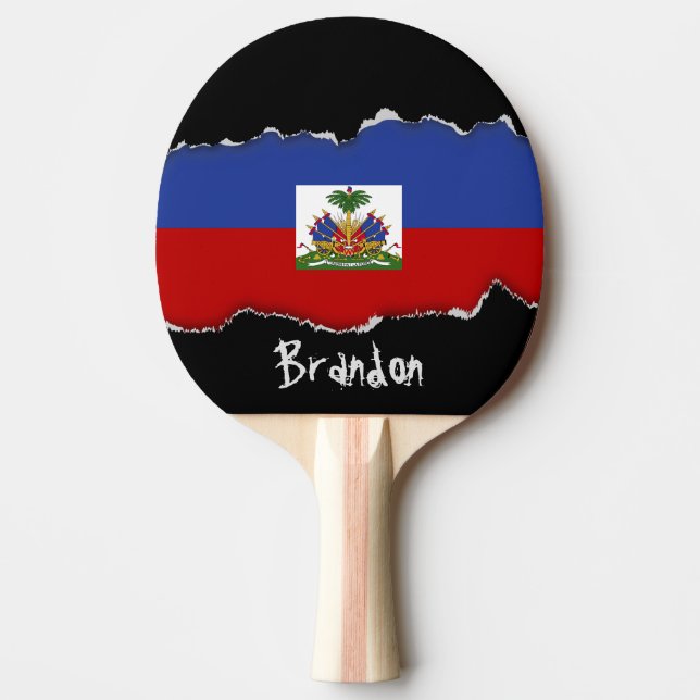 Raquete De Tênis De Mesa Bandeira haitiana clássica (Frente)
