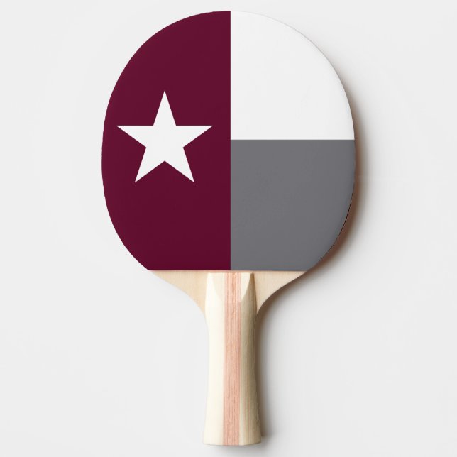 Raquete De Tênis De Mesa Bandeira marrom de Texas (Frente)