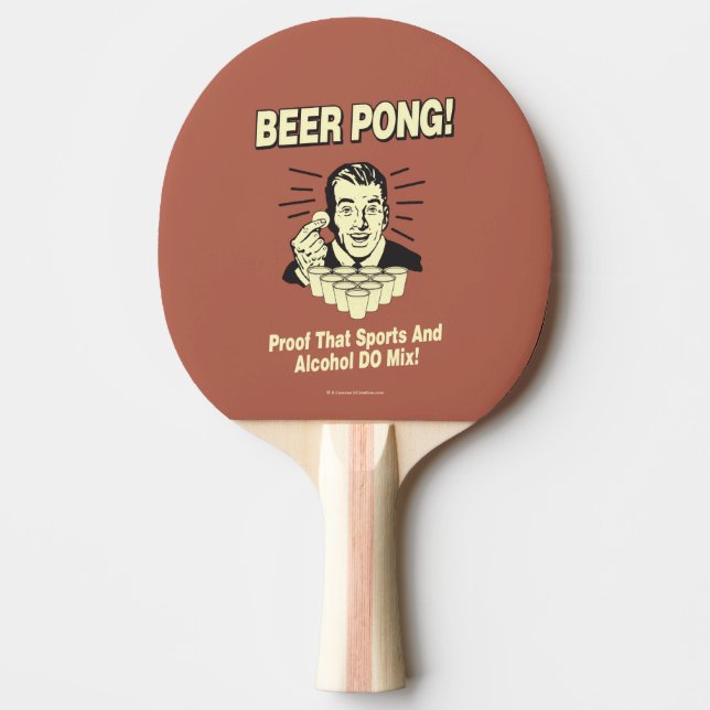 Raquete De Tênis De Mesa Beer Pong: Combinação de Álcool e Esportes de Prov (Frente)