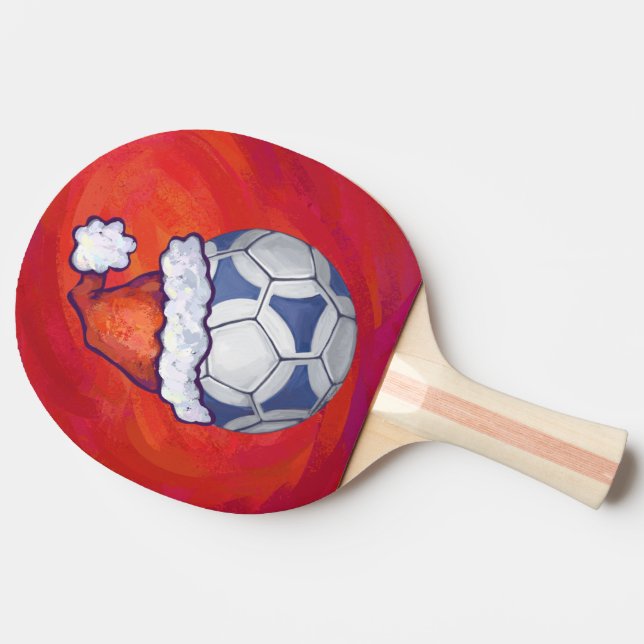 Raquete De Tênis De Mesa Bola de Futebol Festivo Azul e Branco em Vermelho (Lateral)