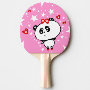 Raquete De Tênis De Mesa Bonita Panda Bears Engraçada Personalizada