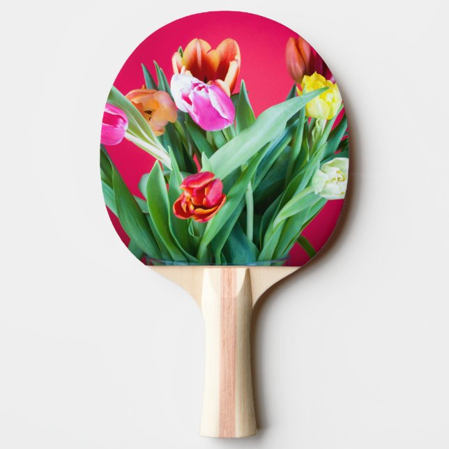 Raquete De Tênis De Mesa Buquê de tulipas a vermelho (Verso)