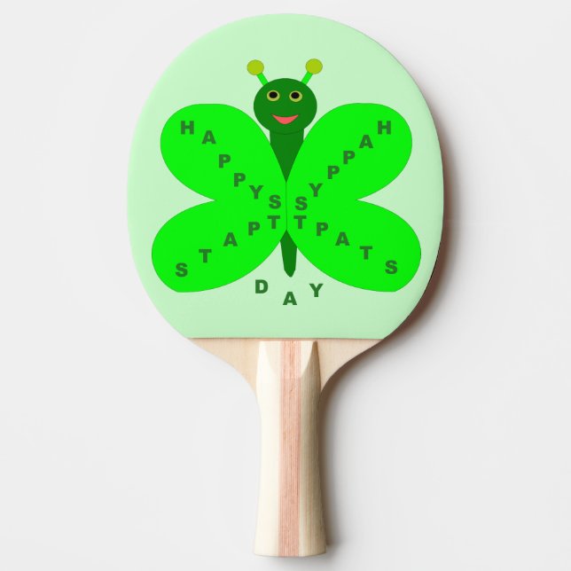 Raquete De Tênis De Mesa Butterfly Ping Pong Paddle do Dia de Saibt Patrick (Frente)