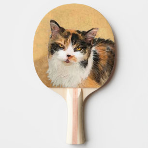 Raquete De Tênis De Mesa Calico Cat Painting - Gato Original Bonito
