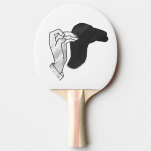 Raquete De Tênis De Mesa Camelo da silhueta da mão