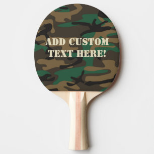 Raquete De Tênis De Mesa Camuflagem Militar Verde Marrom