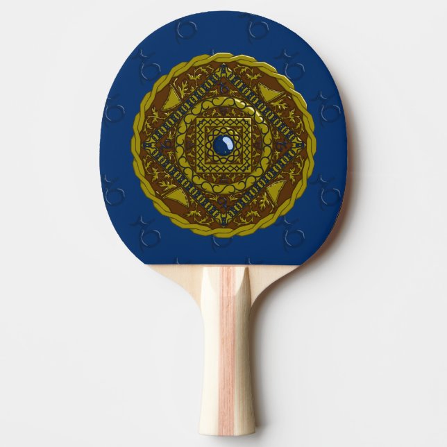 Raquete De Tênis De Mesa Capricorn Mandala Ping Pong Paddle (Frente)