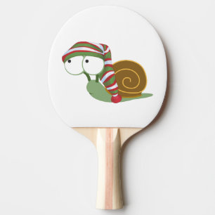 Raquete De Tênis De Mesa Caracol no boné do inverno