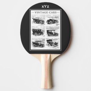 Raquete De Tênis De Mesa Carros vintage de pás de pingue-pongue de monogram