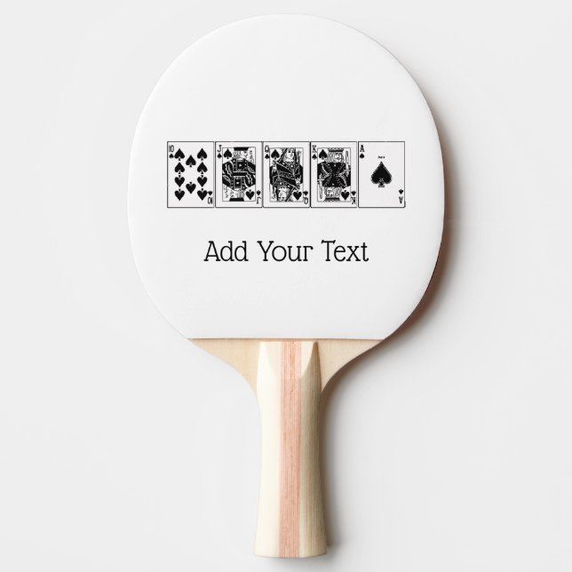 Raquete De Tênis De Mesa Casino Night Poker Royal Hetero Flush Spades (Frente)